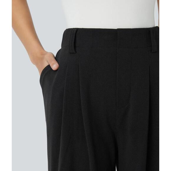 NWT Halara Flex™ High Waisted Pocket Wide Leg Waffle Work Pants, Size Large - Picture 5 of 11
